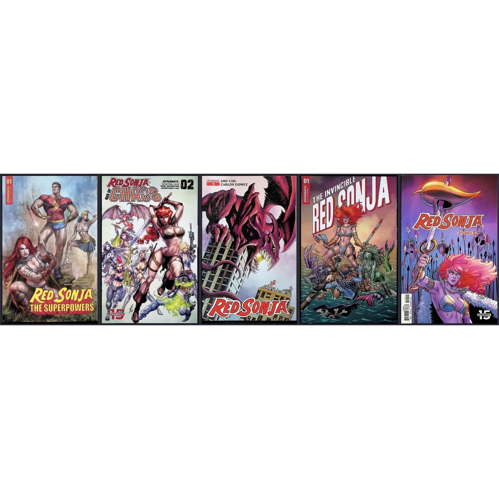 Red‎ Sonja #1 12 Invincible 1 Superpowers 5 Age of Chaos Dynamite 5x Lot